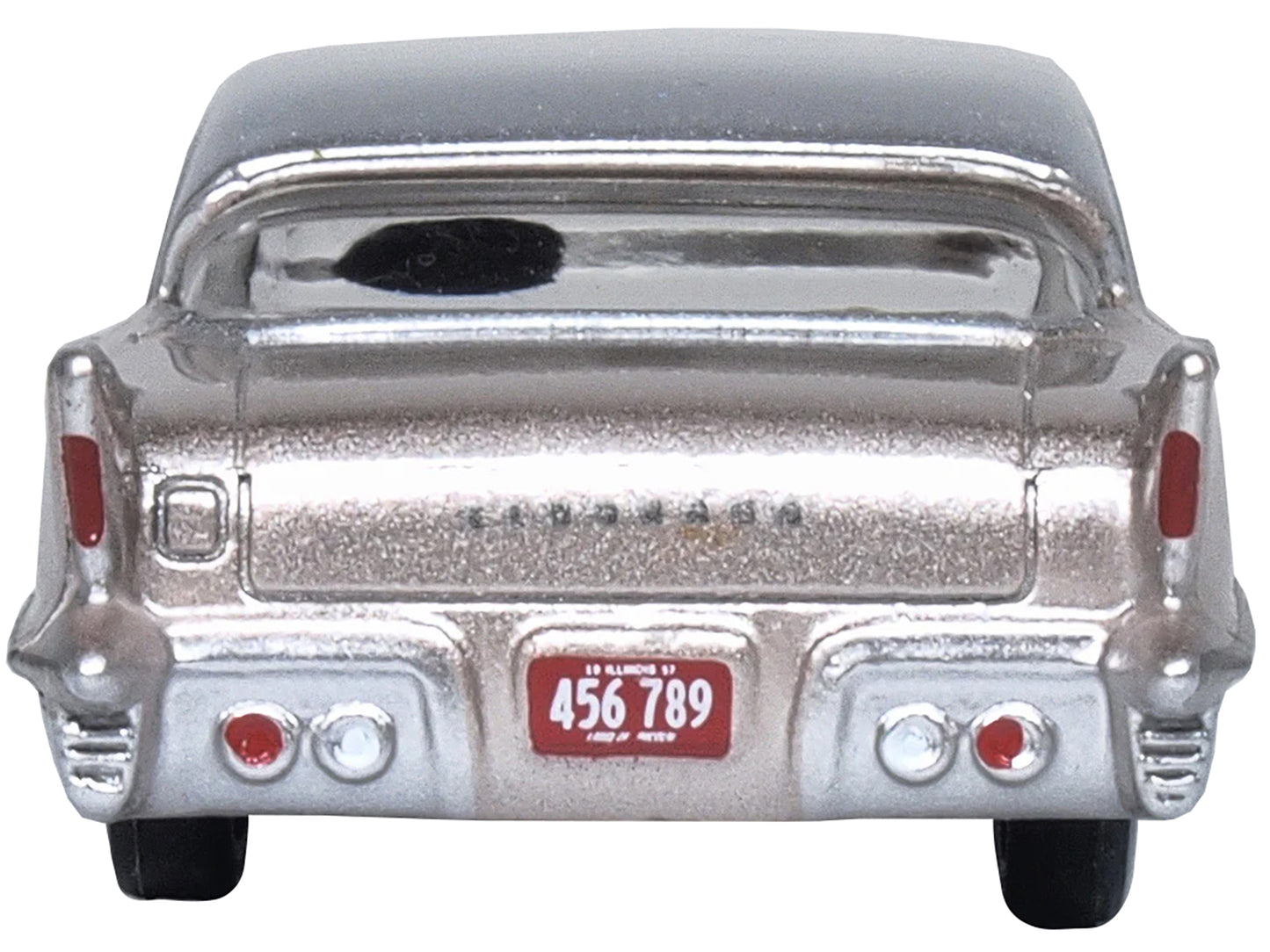 1957 Cadillac Eldorado Brougham Sandalwood Beige Metallic with Silver Top 1/87 (HO) Scale Diecast Model Car by Oxford Diecast-DiecastModeler.com
