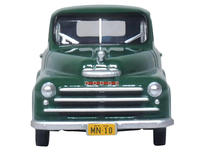 1948 Dodge B-1B Pickup Truck Green "Railway Express Agency" 1/87 (HO) Scale Diecast Model Car by Oxford Diecast