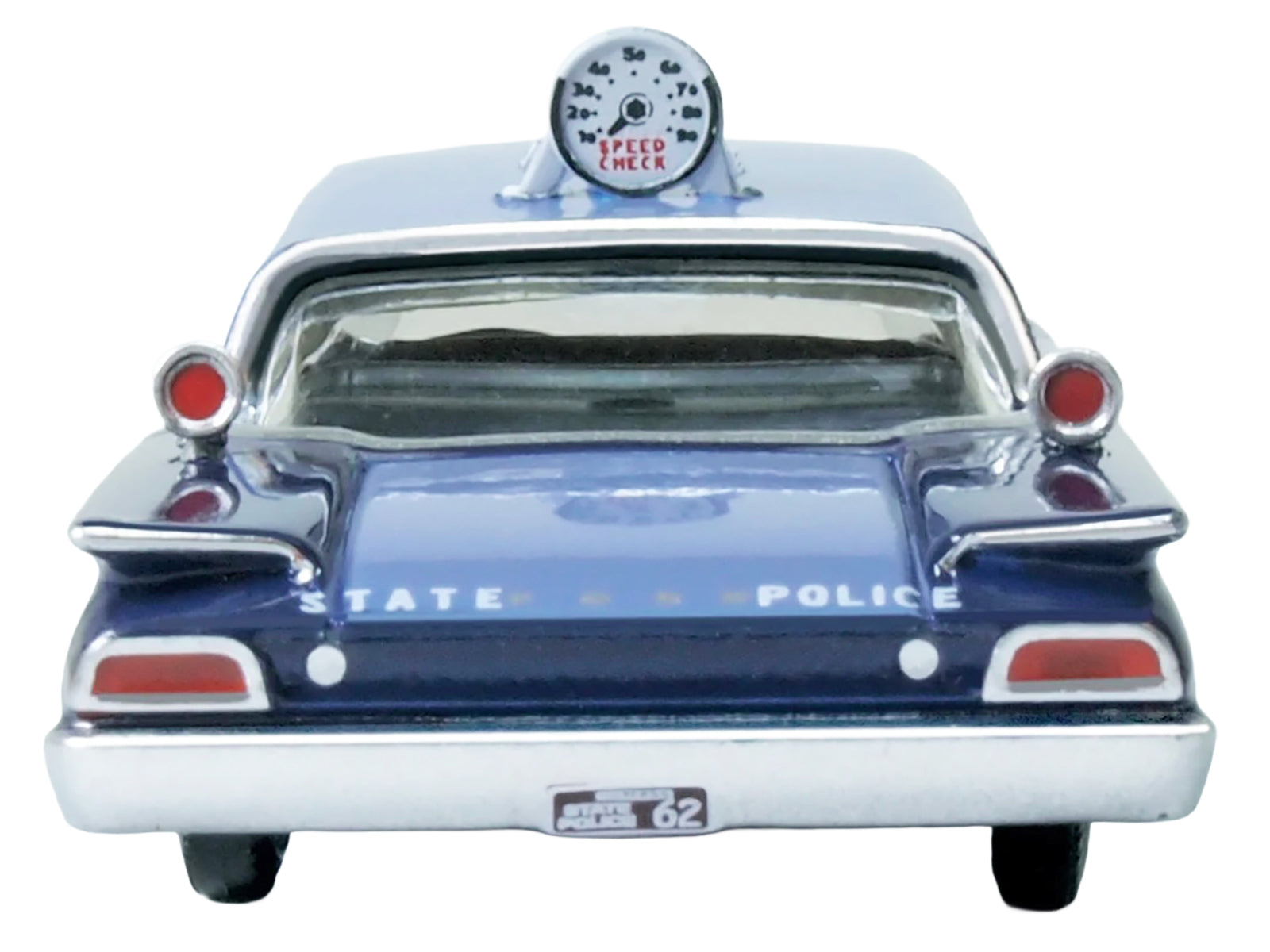 1960 Ford Fairlane Sedan "Massachusetts State Police Radar Car" Blue Two-Tone 1/87 (HO) Scale Diecast Model Car by Oxford Diecast-DiecastModeler.com