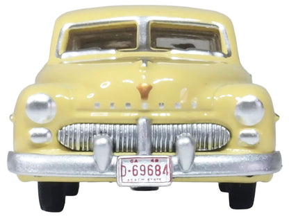 1949 Mercury 8 Coupe Calabash Yellow 1/87 (HO) Scale Diecast Model Car by Oxford Diecast-DiecastModeler.com