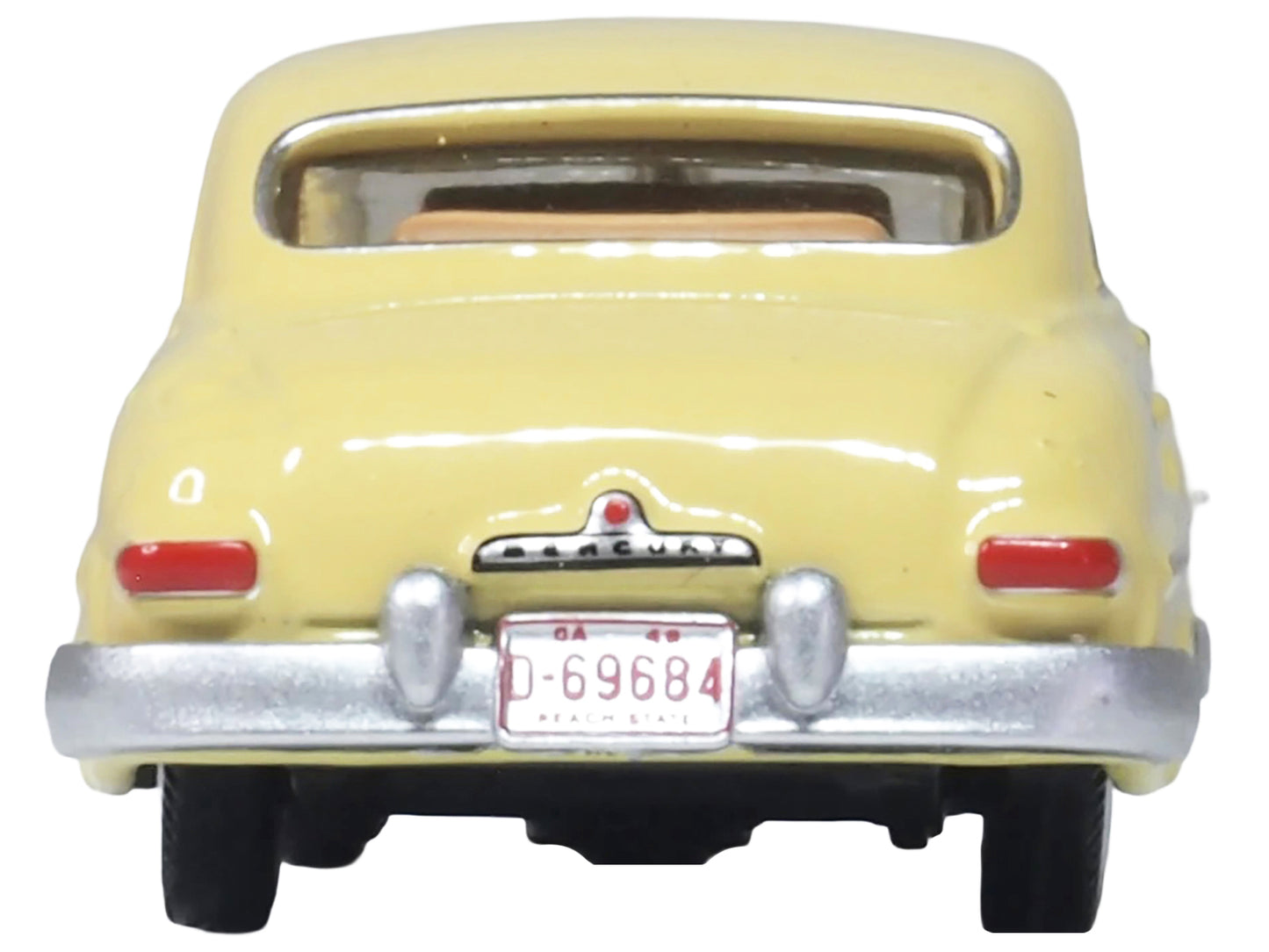 1949 Mercury 8 Coupe Calabash Yellow 1/87 (HO) Scale Diecast Model Car by Oxford Diecast-DiecastModeler.com