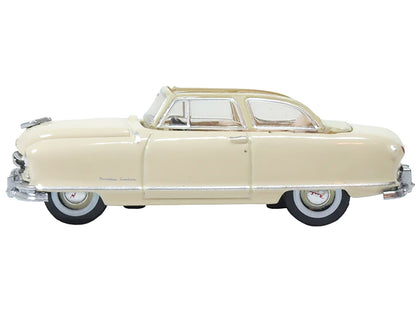 1950 Nash Rambler Custom Landau Convertible (Open) Champagne Ivory 1/87 (HO) Scale Diecast Model Car by Oxford Diecast-DiecastModeler.com
