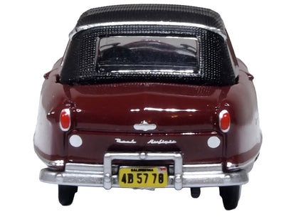 1950 Nash Rambler Custom Landau Convertible (Closed) Sunset Maroon with Black Top 1/87 (HO) Scale Diecast Model Car by Oxford Diecast-DiecastModeler.com