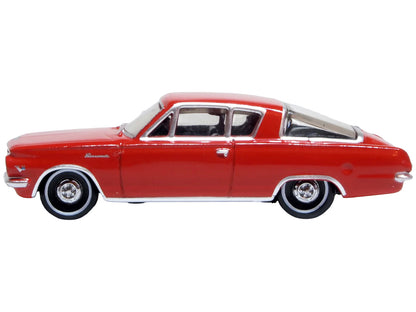 1965 Plymouth Barracuda Red 1/87 (HO) Scale Diecast Model Car by Oxford Diecast