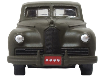 1942 Packard Clipper Touring Sedan "US Army Staff Car" Olive Drab 1/87 (HO) Scale Diecast Model Car by Oxford Diecast-DiecastModeler.com