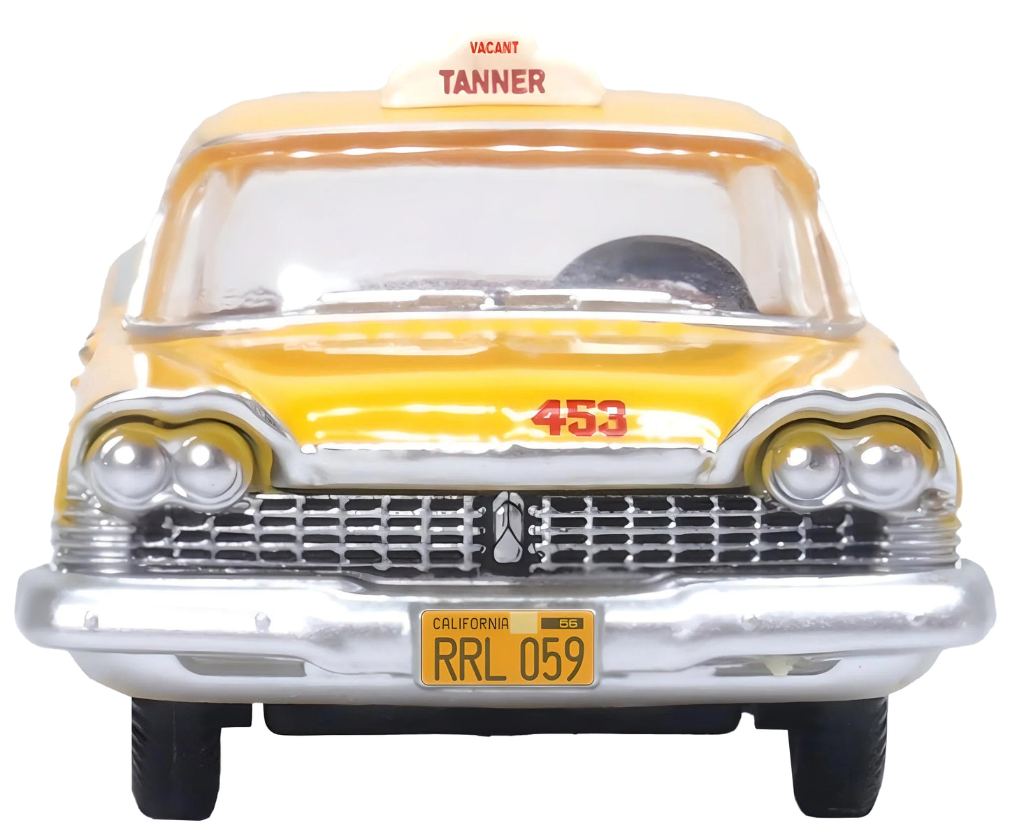 1959 Plymouth Belvedere Taxi Yellow "Tanner Yellow Cab Co." 1/87 (HO) Scale Diecast Model Car by Oxford Diecast