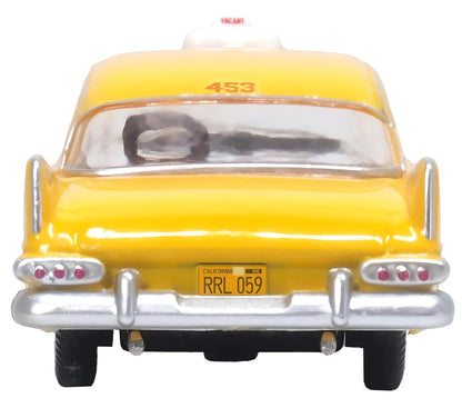 1959 Plymouth Belvedere Taxi Yellow "Tanner Yellow Cab Co." 1/87 (HO) Scale Diecast Model Car by Oxford Diecast