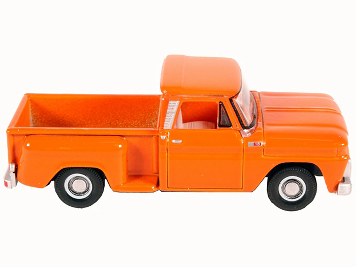 1965 Chevrolet C10 Stepside Pickup Truck Orange 1/87 (HO) Scale Diecast Model Car by Oxford Diecast