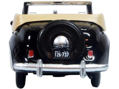 1941 Lincoln Continental Convertible Black with Tan Interior 1/87 (HO) Scale Diecast Model Car by Oxford Diecast