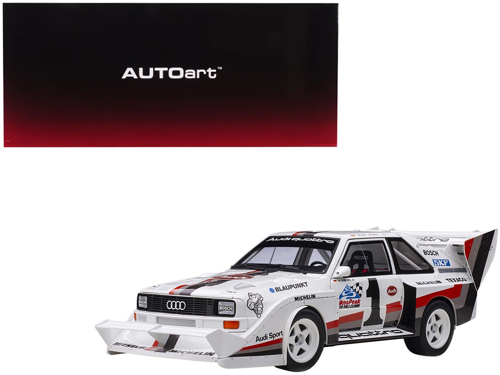Audi Quattro S1 #1 Walter Roehrl Winner Pikes Peak (1987) 1/18 Model Car by Autoart-DiecastModeler.com