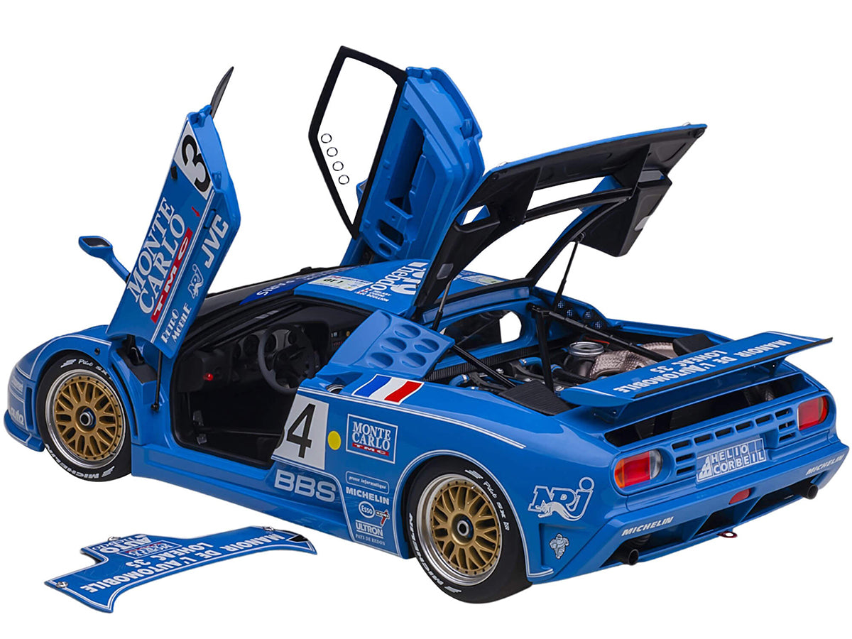 Bugatti EB110 #34 Alain Cudini - Eric Helary - Jean-Christophe Boullion 24 Hours of Le Mans (1994) 1/18 Model Car by Autoart-DiecastModeler.com