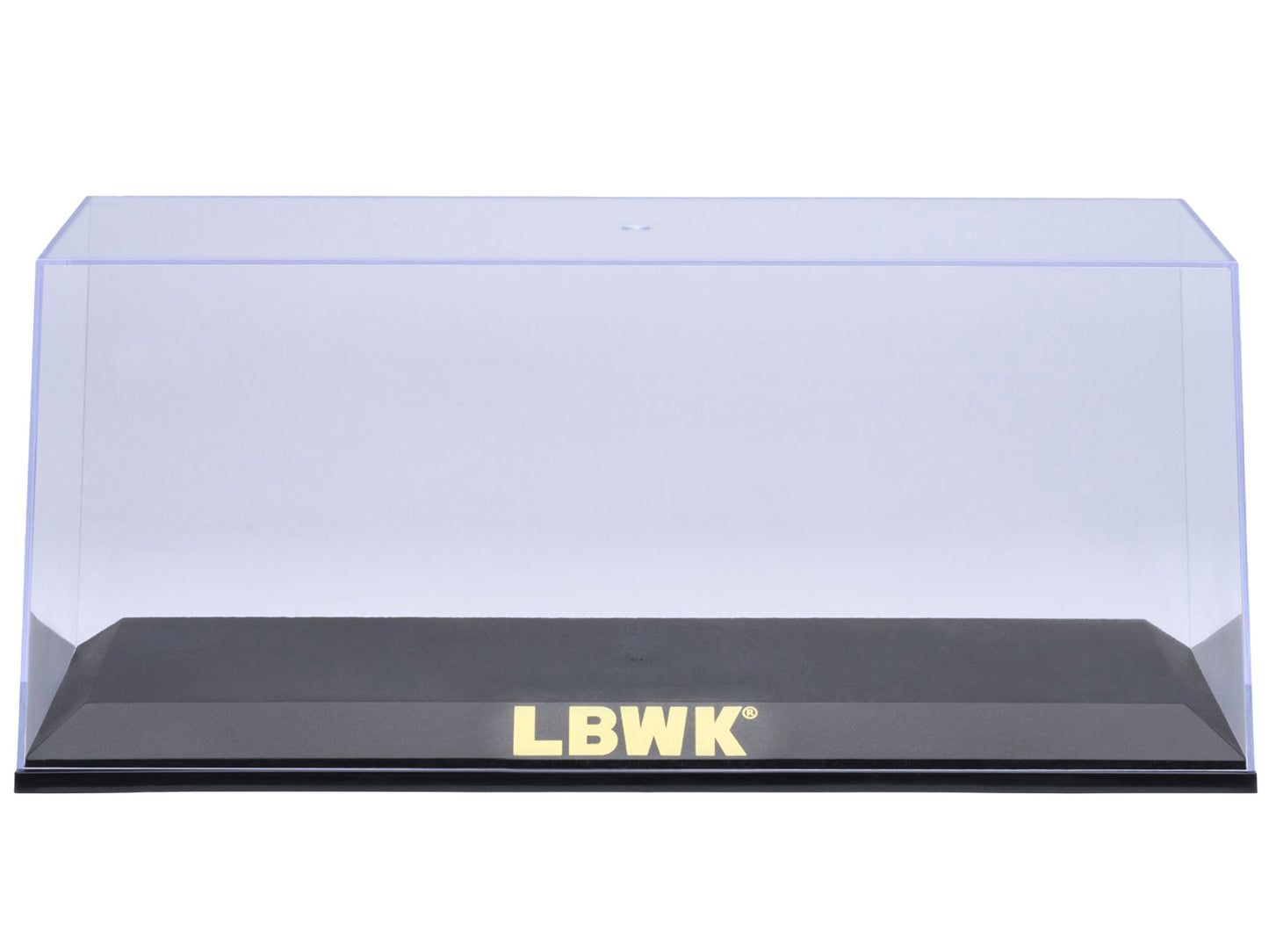 Collectible Display Show Case with Black Plastic Base and Gold "LBWK" Logo for 1/18-1/24 Scale Model Cars by Autoart