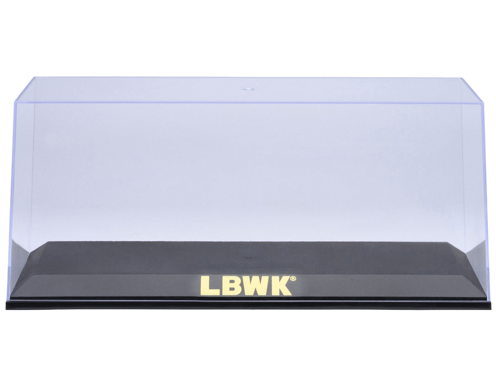 Collectible Display Show Case with Black Plastic Base and Gold "LBWK" Logo for 1/18-1/24 Scale Model Cars by Autoart-DiecastModeler.com
