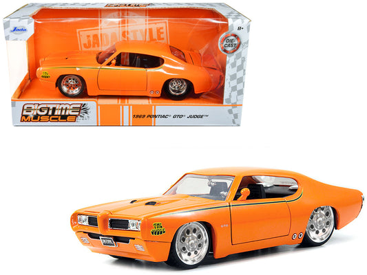 1969 Pontiac GTO Judge Pro Stock Orange 1/24 Diecast Car Model by Jada-DiecastModeler.com