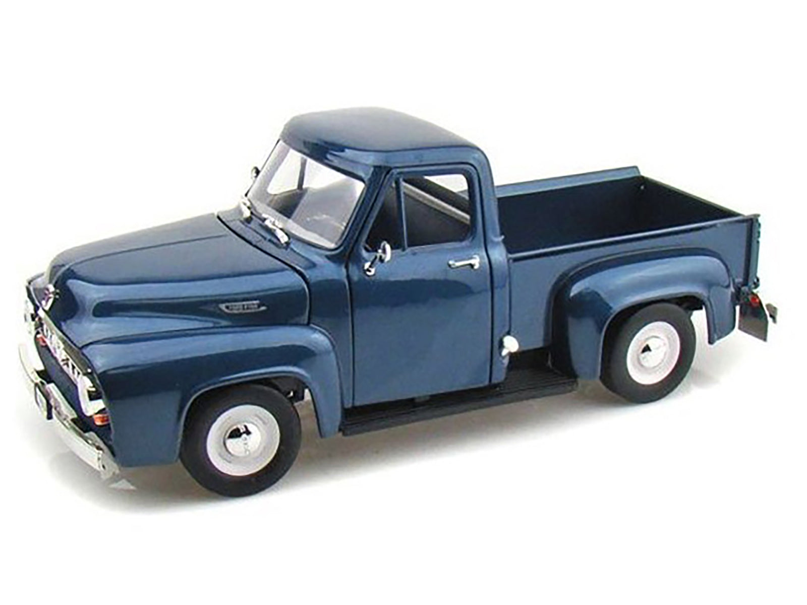 1953 Ford F-100 Pickup Dark Blue 1/18 Diecast Model Car by Road Signature-DiecastModeler.com