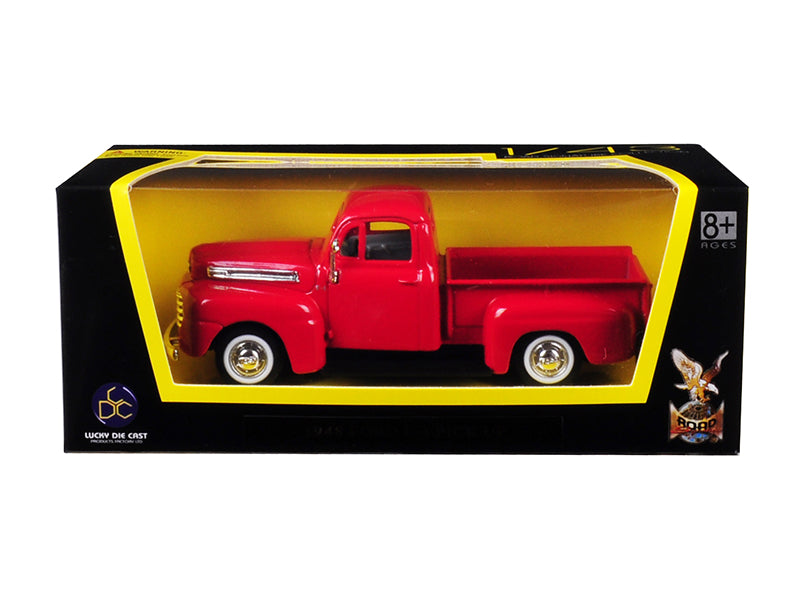 1948 Ford F-1 Pickup Truck Red 1/43 Diecast Model Car by Road Signature-DiecastModeler.com