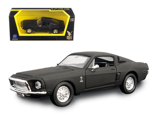 1968 Ford Mustang Shelby GT500 KR Matt Black 1/43 Diecast Model Car by Road Signature-DiecastModeler.com