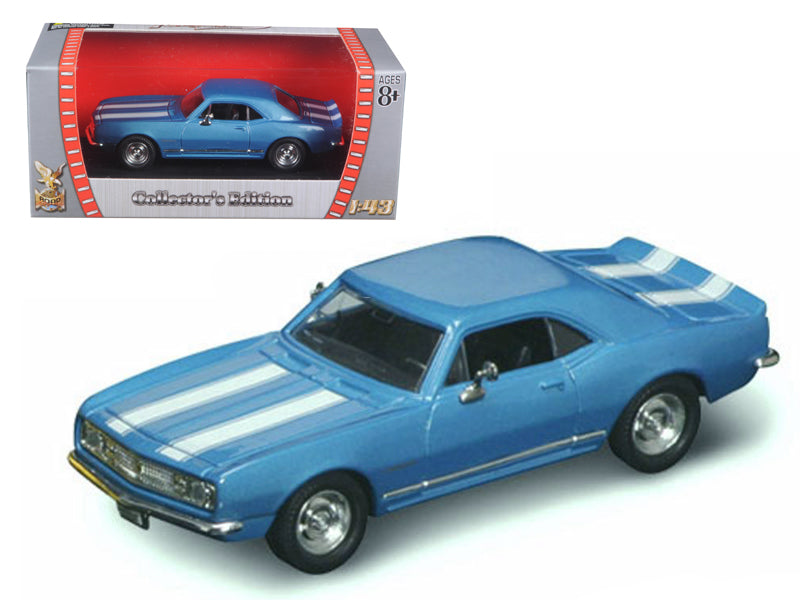 1967 Chevrolet Camaro Z-28 Blue 1/43 Diecast Model Car by Road Signature-DiecastModeler.com