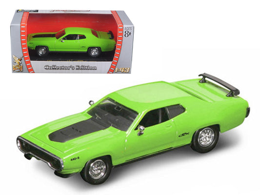 1971 Plymouth GTX 440 6 Pack Green 1/43 Diecast Model Car by Road Signature-DiecastModeler.com
