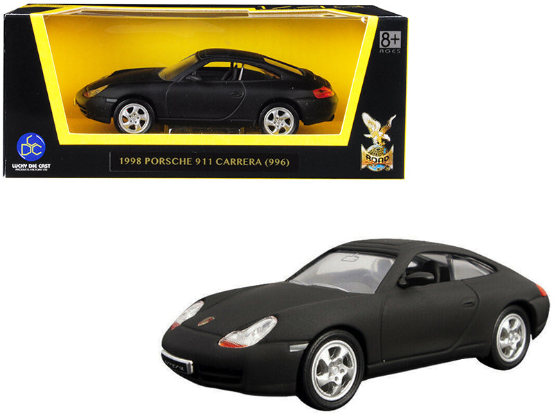1998 Porsche 911 (996) Carrera Matt Black 1/43 Diecast Model Car by Road Signature-DiecastModeler.com
