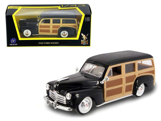 1948 Ford Woody Wagon Black 1/43 Diecast Model Car by Road Signature-DiecastModeler.com
