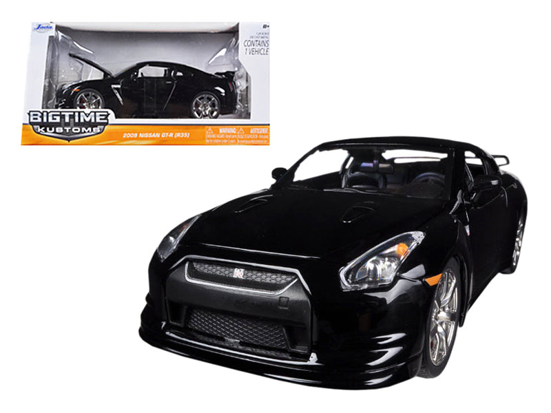 2009 Nissan GT-R R35 Black 1/24 Diecast Car Model by Jada-DiecastModeler.com