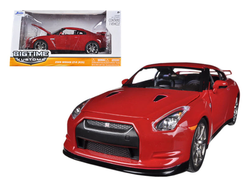 2009 Nissan GT-R R35 Red 1/24 Diecast Car Model by Jada-DiecastModeler.com
