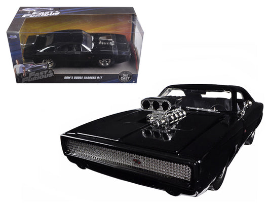 Dom's 1970 Dodge Charger R/T Black "Fast & Furious 7" (2015) Movie 1/24 Diecast Model Car by Jada-DiecastModeler.com