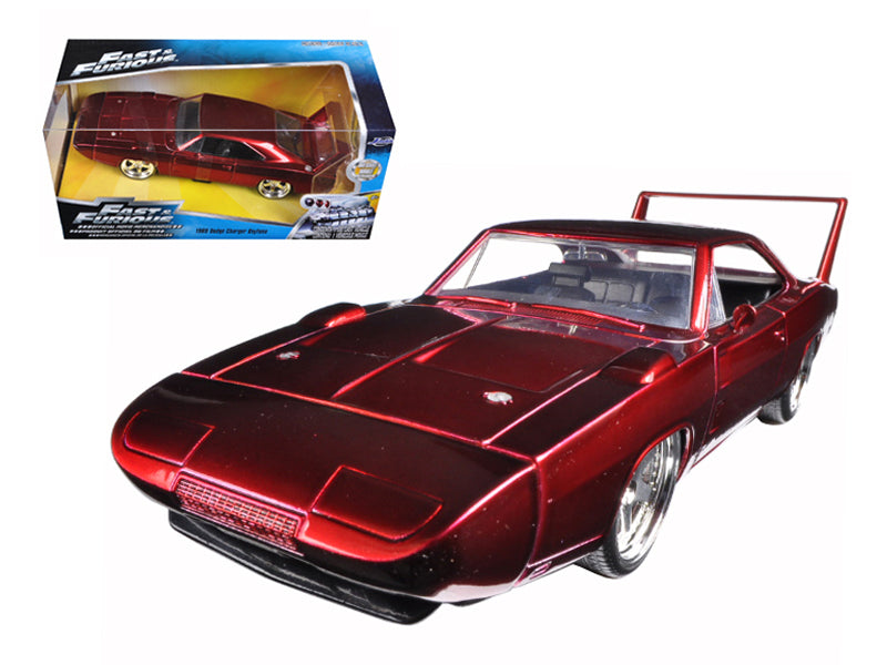 1969 Dodge Charger Daytona Red "Fast & Furious 7" (2015) Movie 1/24 Diecast Model Car by Jada-DiecastModeler.com