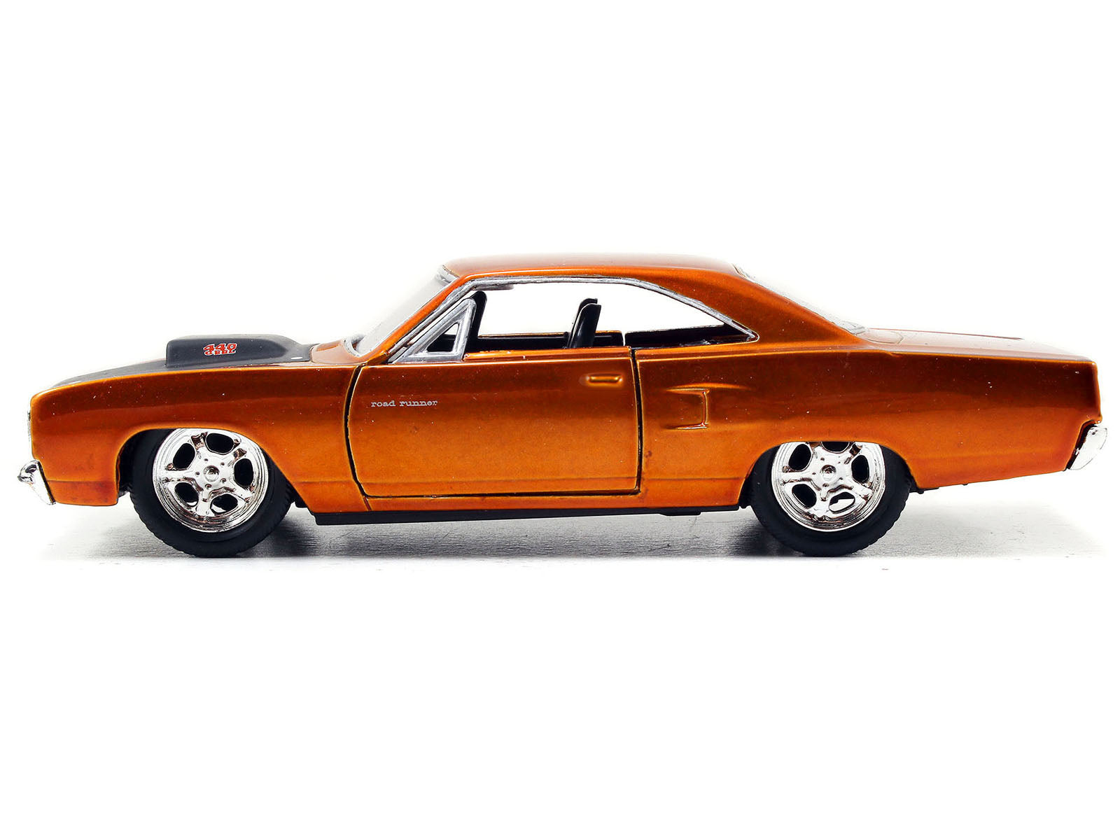 Dom's Plymouth Road Runner Orange Metallic with Matt Black Hood "Fast & Furious" Series 1/32 Diecast Model Car by Jada-DiecastModeler.com