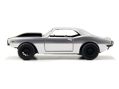 Roman's Chevrolet Camaro Z/28 Silver with Black Stripes "Fast & Furious 7" (2015) Movie 1/32 Diecast Model Car by Jada-DiecastModeler.com
