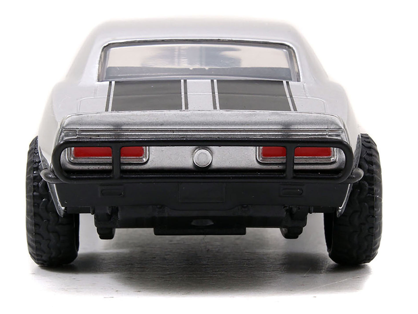 Roman's Chevrolet Camaro Z/28 Silver with Black Stripes "Fast & Furious 7" (2015) Movie 1/32 Diecast Model Car by Jada-DiecastModeler.com