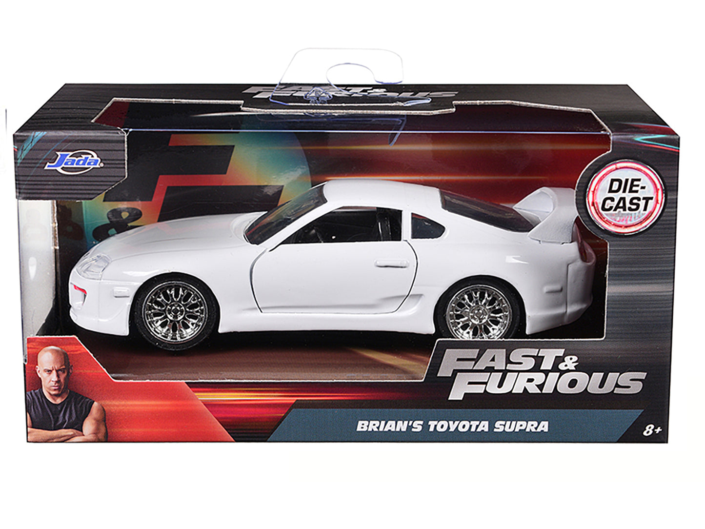 Brian's Toyota Supra White "Fast & Furious 7" (2015) Movie 1/32 Diecast Model Car by Jada-DiecastModeler.com
