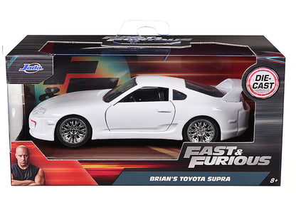 Brian's Toyota Supra White "Fast & Furious 7" (2015) Movie 1/32 Diecast Model Car by Jada-DiecastModeler.com