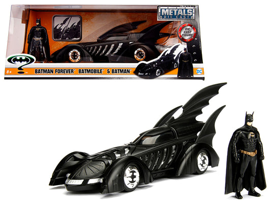 1995 Batman Forever Batmobile with Diecast Batman Figure 1/24 Diecast Model Car by Jada-DiecastModeler.com