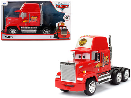 Mack Truck #95 Red "Cars" (2006) Movie "Hollywood Rides" Series Diecast Model Car by Jada-DiecastModeler.com