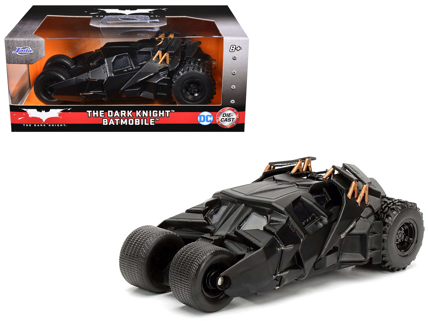 Batmobile Tumbler Black "The Dark Knight" (2008) Movie "Hollywood Rides" Series 1/32 Diecast Model Car by Jada