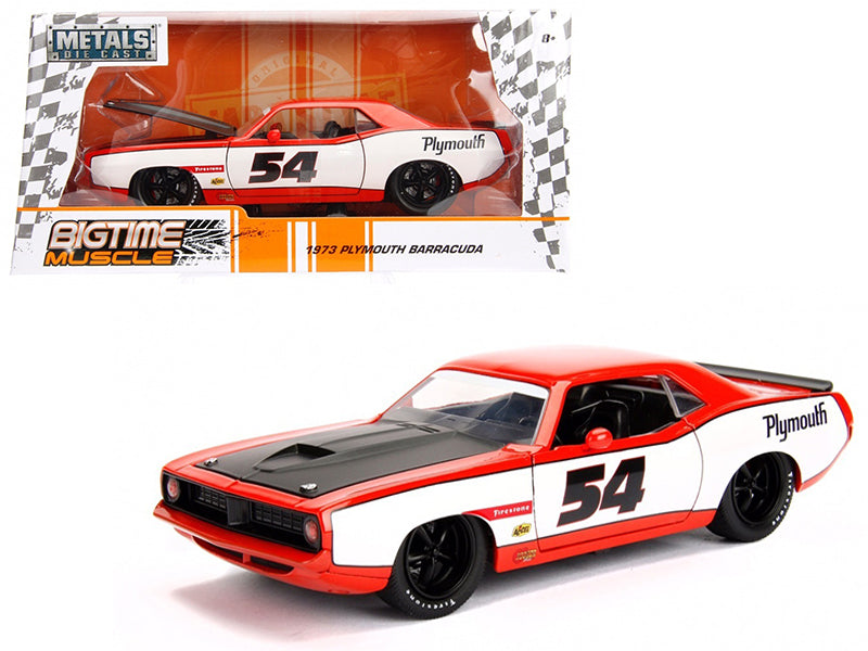 1973 Plymouth Barracuda #54 1/24 Diecast Model Car by Jada-DiecastModeler.com
