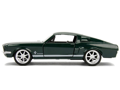 Sean's Ford Mustang Dark Green with White Stripes "Fast & Furious" Movie 1/32 Diecast Model Car by Jada-DiecastModeler.com