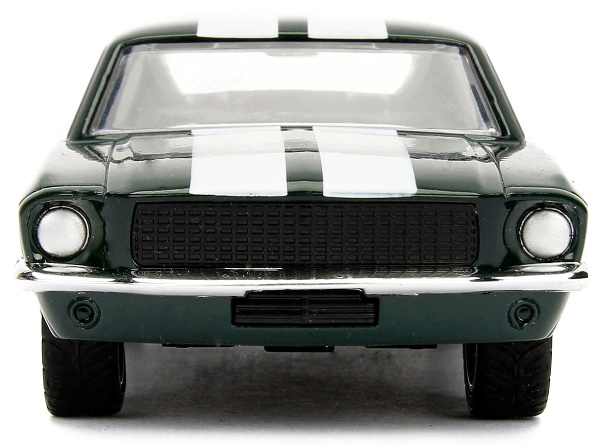 Sean's Ford Mustang Dark Green with White Stripes "Fast & Furious" Movie 1/32 Diecast Model Car by Jada-DiecastModeler.com