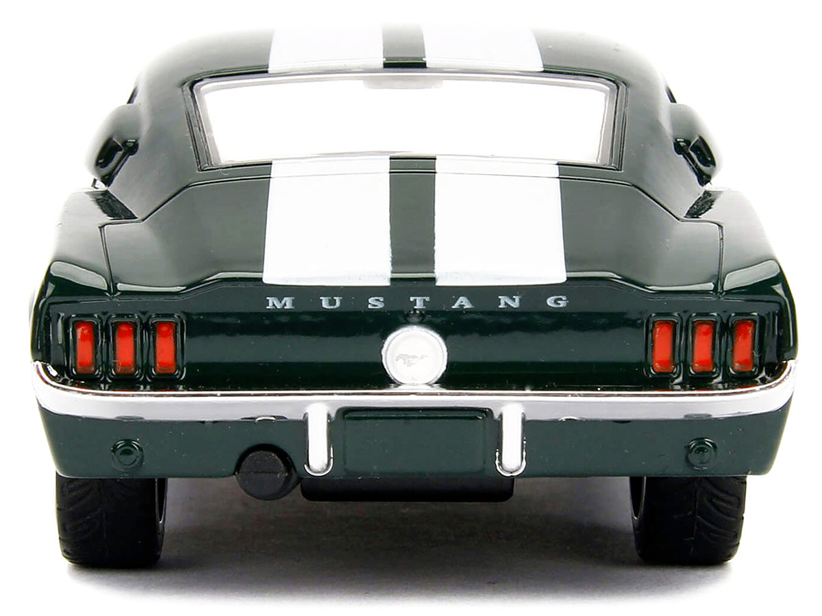 Sean's Ford Mustang Dark Green with White Stripes "Fast & Furious" Movie 1/32 Diecast Model Car by Jada-DiecastModeler.com