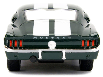 Sean's Ford Mustang Dark Green with White Stripes "Fast & Furious" Movie 1/32 Diecast Model Car by Jada-DiecastModeler.com