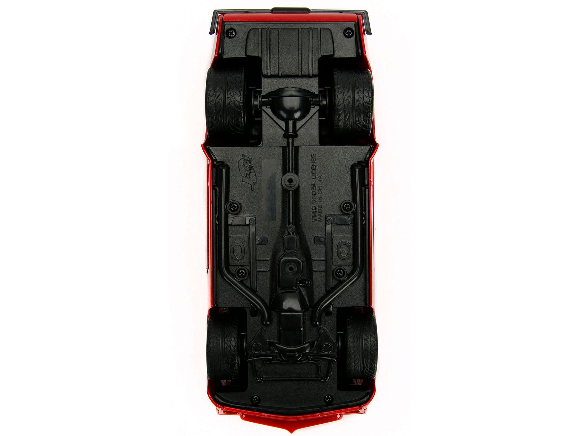 1972 Pontiac Firebird Red with Black Hood Stripe "Bigtime Muscle" Series 1/24 Diecast Model Car by Jada-DiecastModeler.com