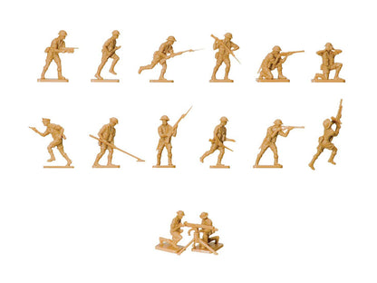 Level 1 Model Kit WWII British 8th Army 49 Piece Figure Set 1/76 Plastic Model Kit by Airfix