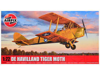 Level 2 Model Kit De Havilland Tiger Moth Aircraft with 2 Scheme Options 1/72 Plastic Model Kit by Airfix-DiecastModeler.com