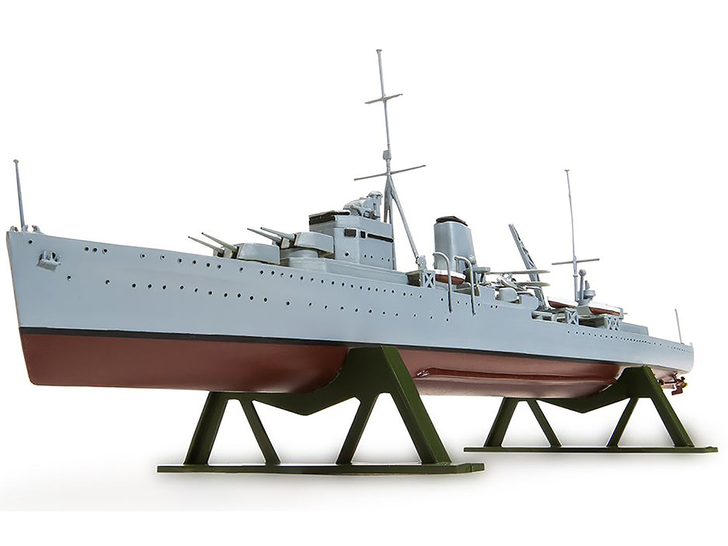 Level 3 Model Kit HMS Ajax Light Cruiser 1/600 Plastic Model Kit by Airfix-DiecastModeler.com