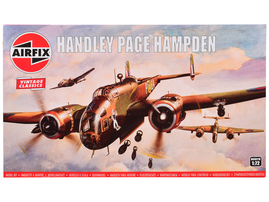 Level 2 Model Kit Handley Page Hampden Bomber Aircraft 1/72 Plastic Model Kit by Airfix-DiecastModeler.com