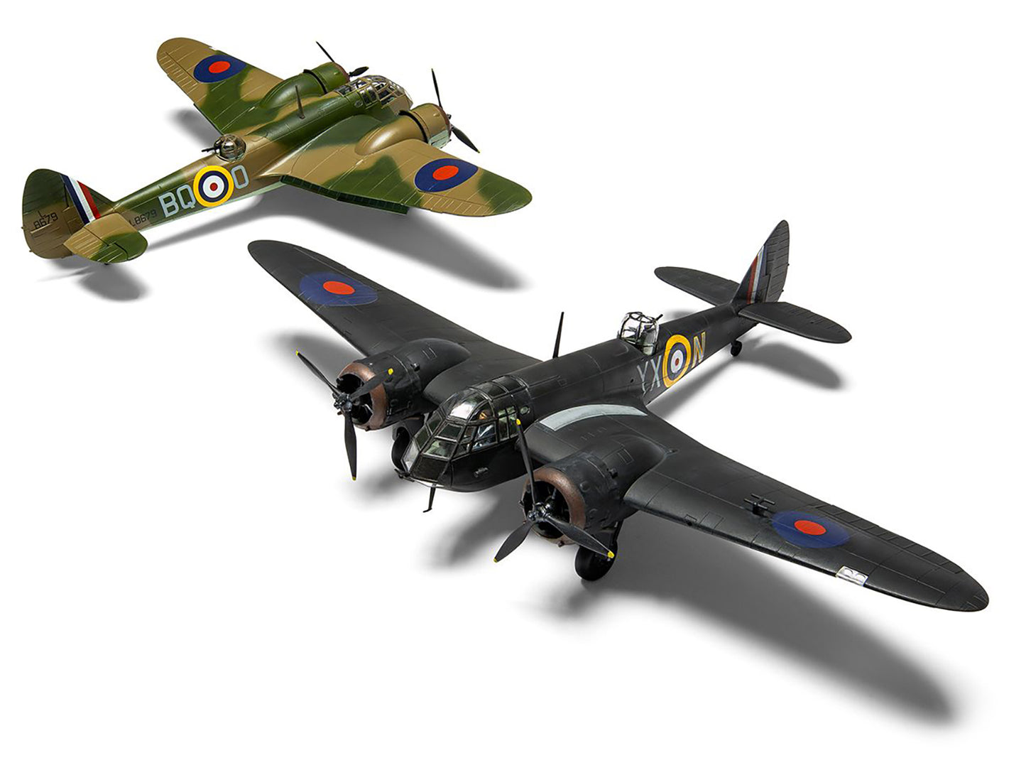 Level 2 Model Kit Bristol Blenheim Mk.IF Aircraft with 2 Scheme Options 1/72 Plastic Model Kit by Airfix
