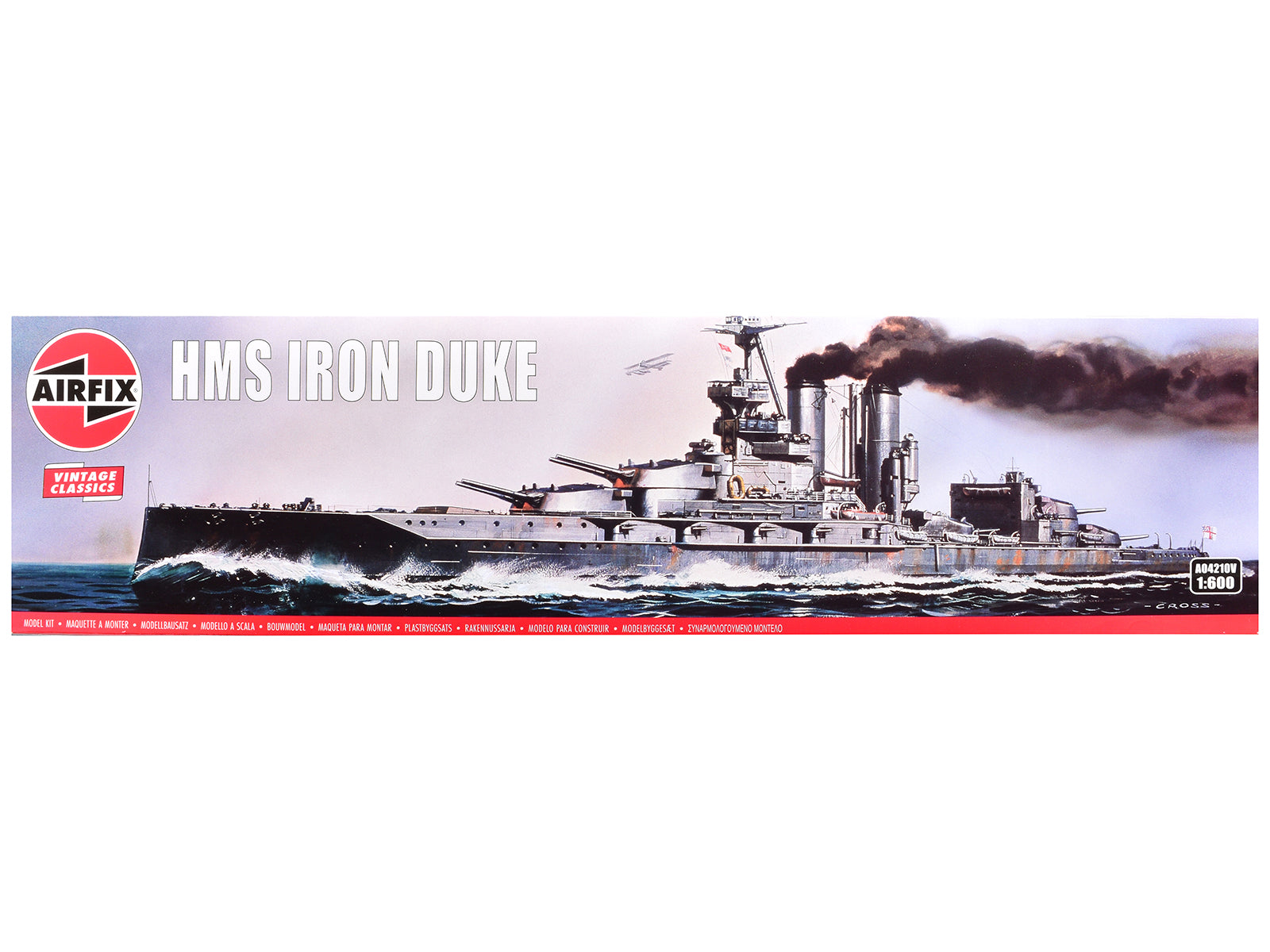 Level 3 Model Kit HMS Iron Duke Frigate "Vintage Classics" Series 1/600 Plastic Model Kit by Airfix-DiecastModeler.com