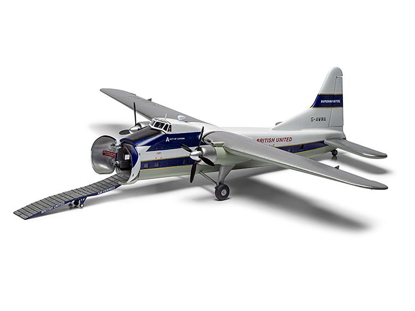 Level 2 Model Kit Bristol Superfreighter Freighter Aircraft "British United Air Ferries (BUAF)" 1/72 Plastic Model Kit by Airfix-DiecastModeler.com